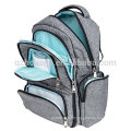 Sac à couches pour bébé organisateur intelligent sac à dos de voyage imperméable à l&#39;eau avec tapis à langer et pinces de poussette (gris) HCDP0052